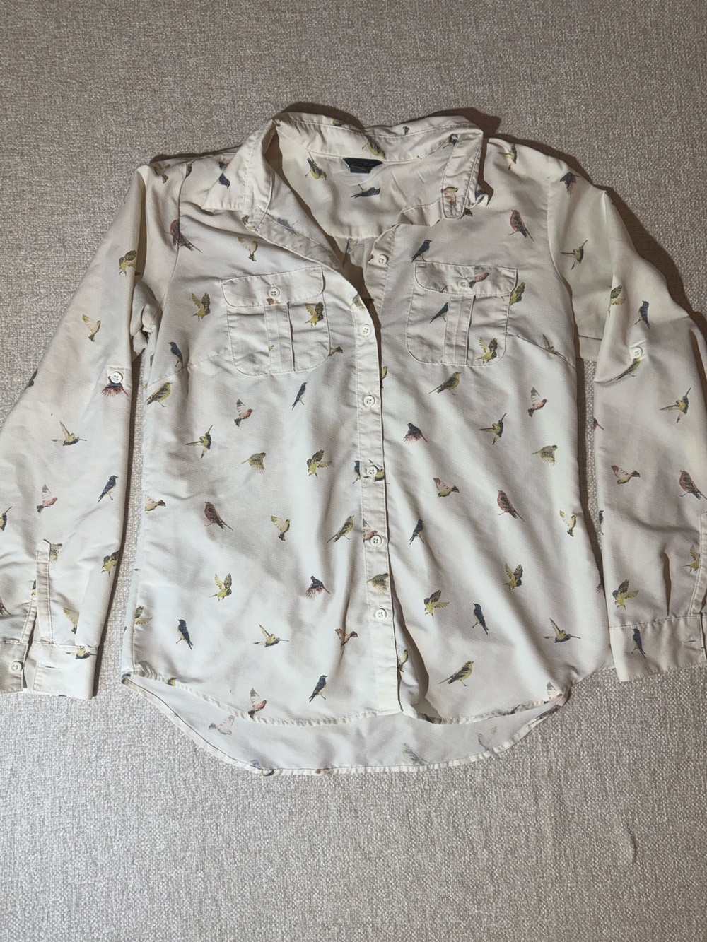Eddie Bauer Women's Button Up Bird Shirt